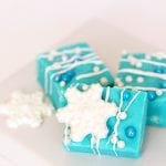 frozen inspired white chocolate fudge