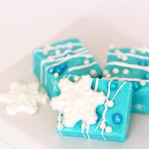 frozen inspired white chocolate fudge