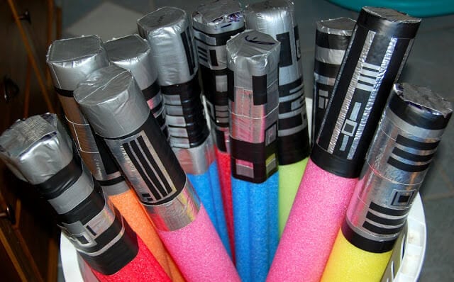 Pool Noodle Lightsabers