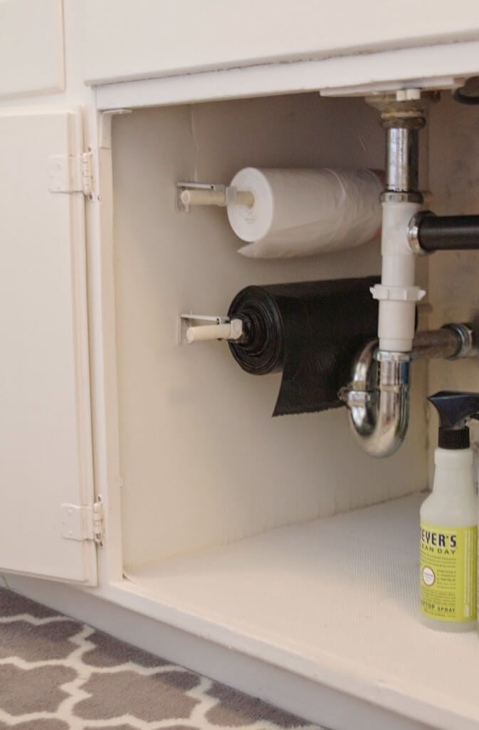 Under Sink Trash Bag Organization and Storage