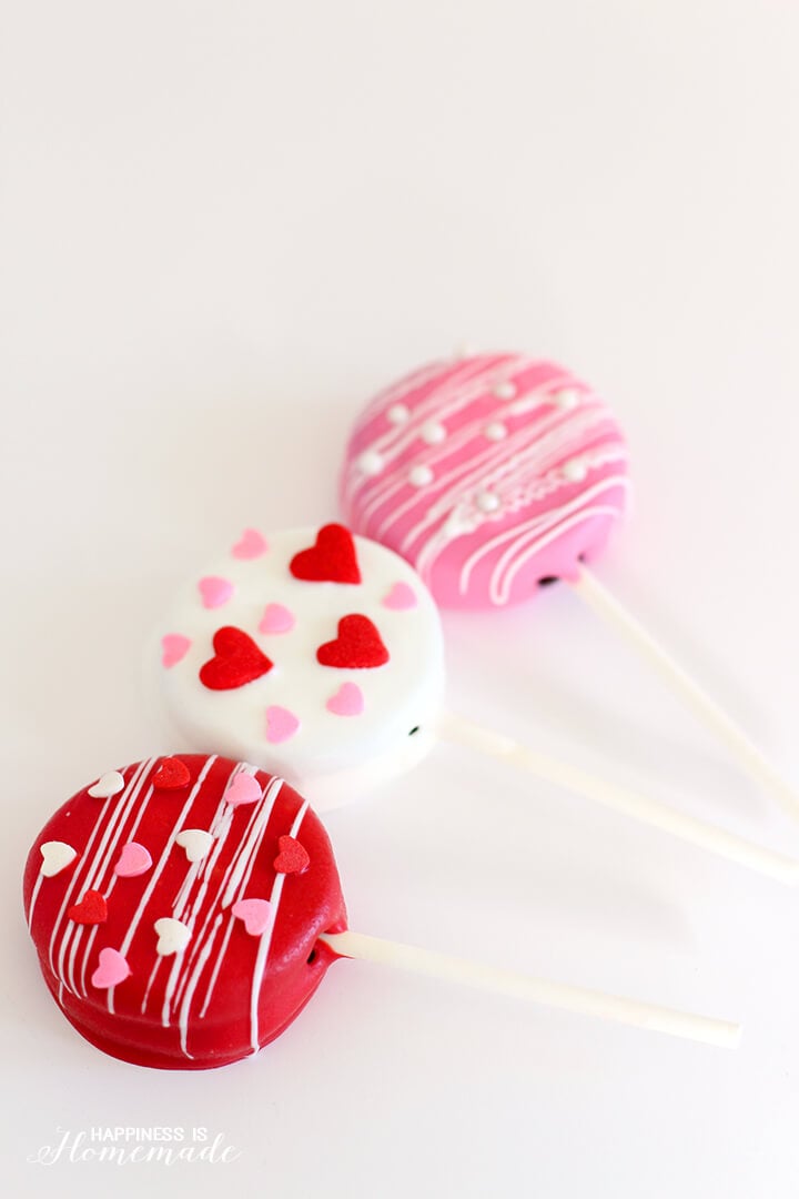 Valentine's Day oreo pops