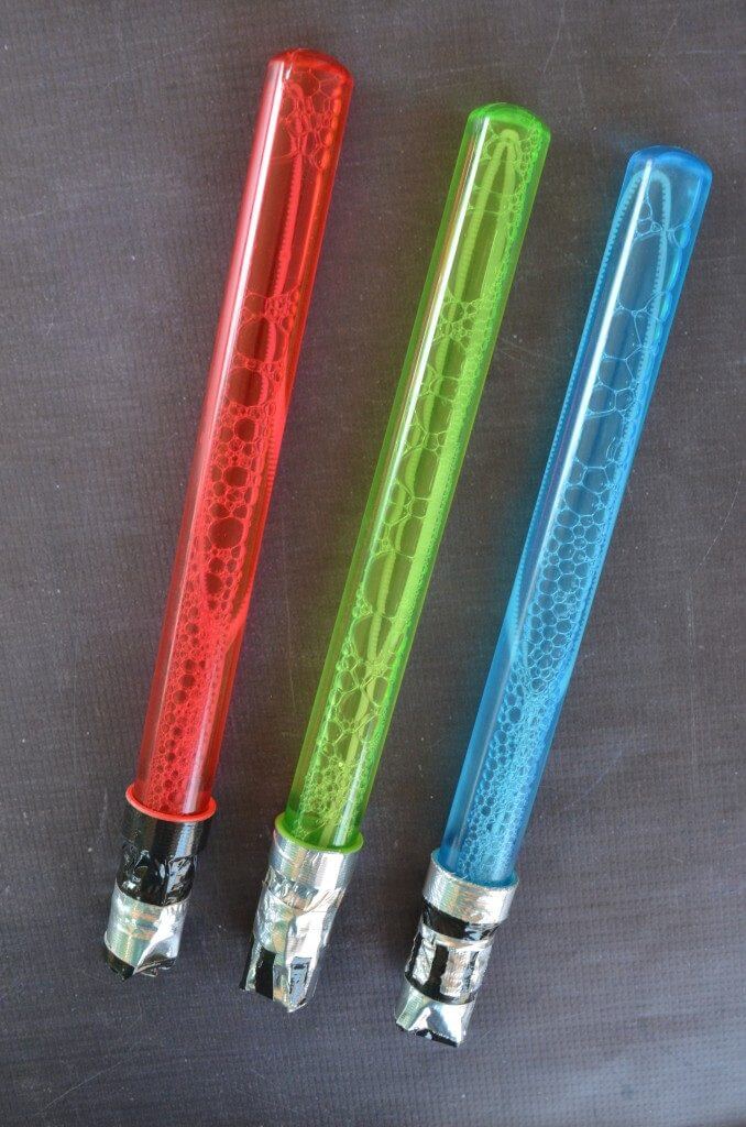 bubble wand lightsaber party favors