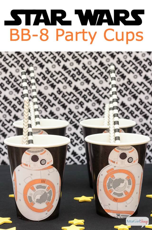 printable diy BB8 star wars cups