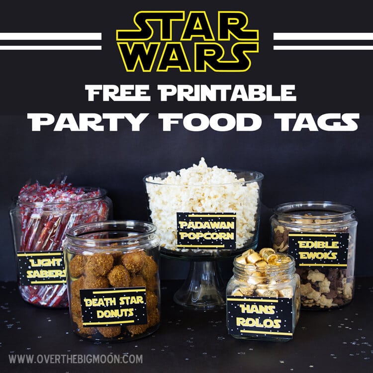 star wars party food tags