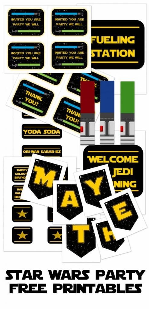 star wars party banner print outs