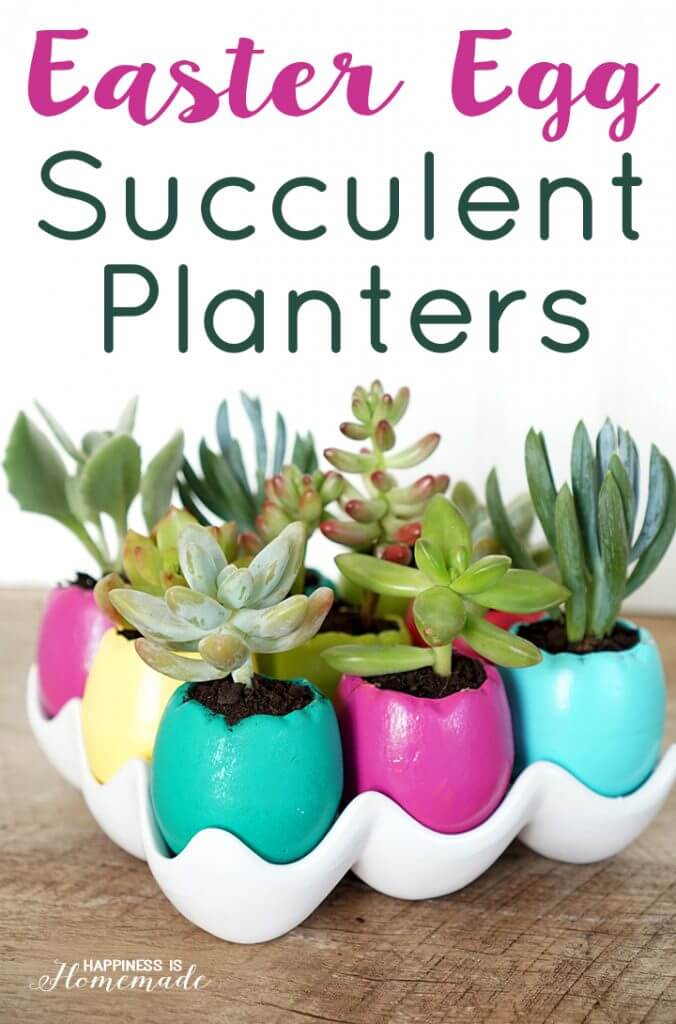 Ceramic Easter Egg Succulent Planters