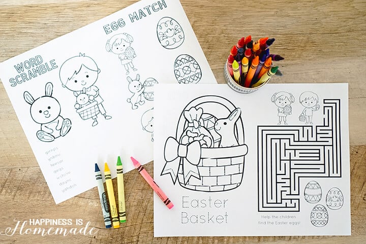 Easter Coloring Book Printable Word Search Mazes and More