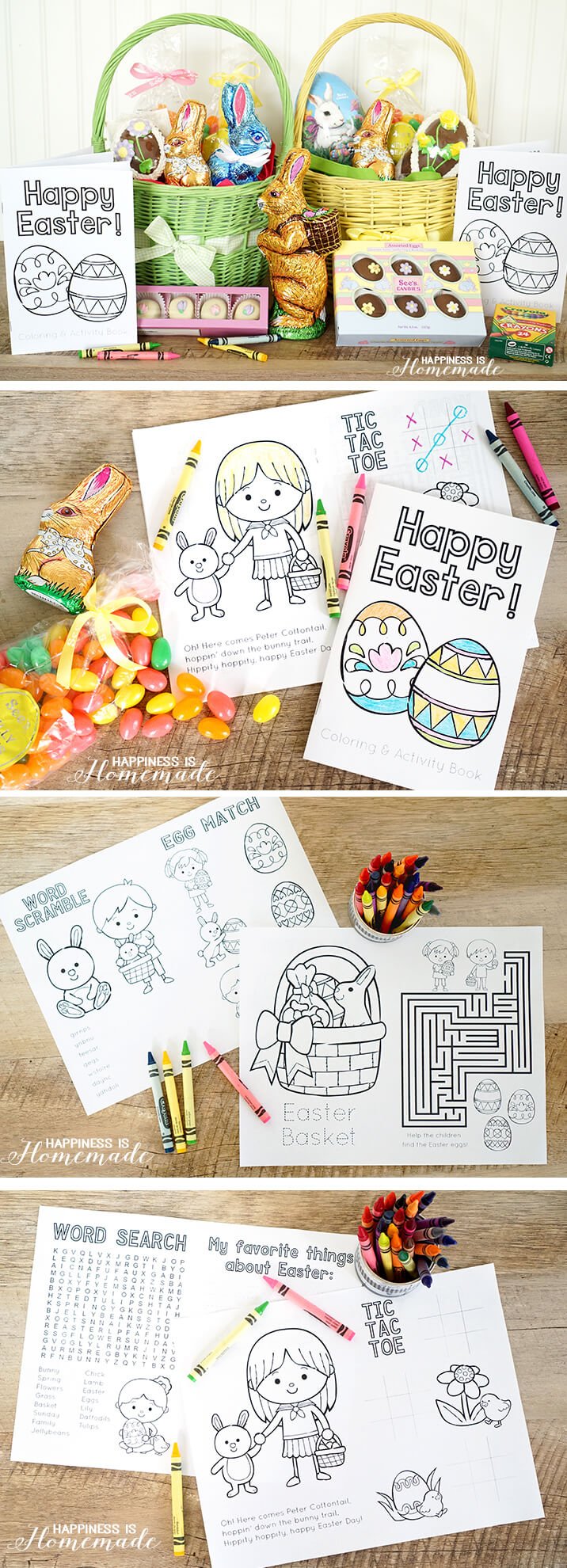 Free Printable Easter Coloring and Activity Book - great Easter basket stuffer