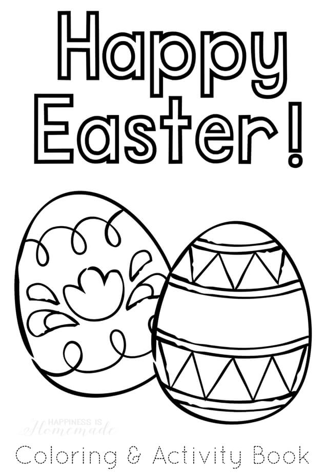 Printable Easter Coloring Book - Happiness is Homemade