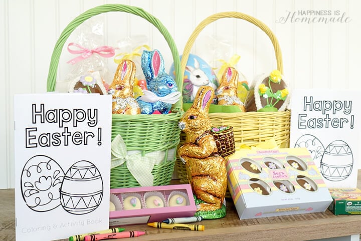 Printable Easter Coloring Book and Cute Easter Baskets with See's Candy