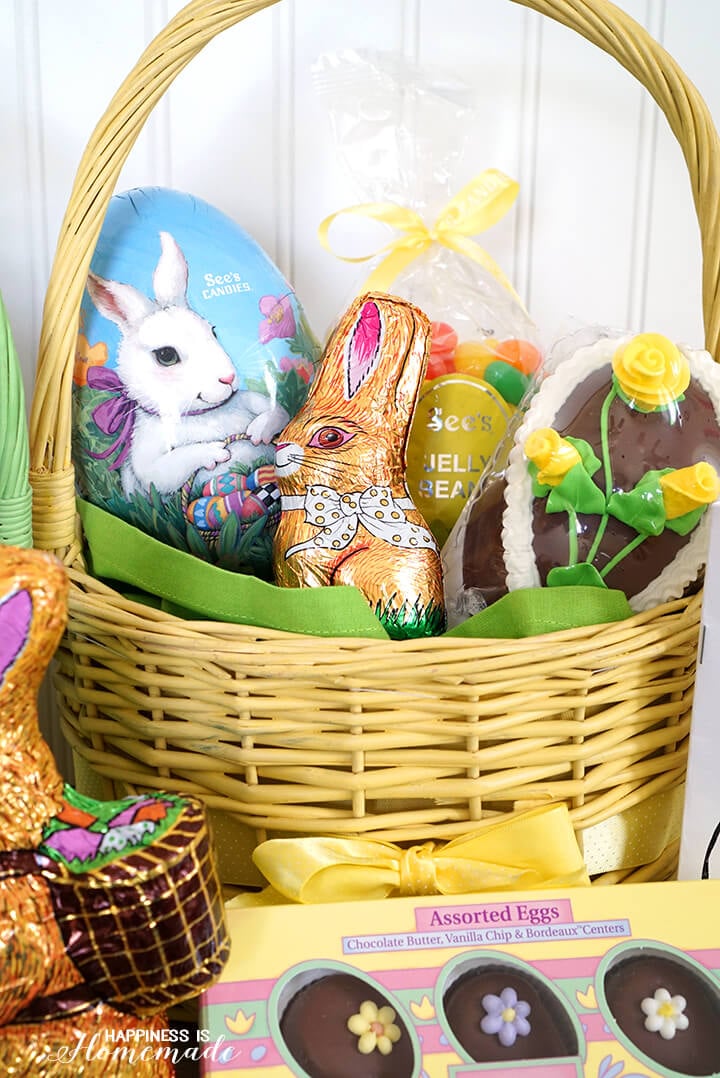 Yummy See's Candy Easter Basket Goodies