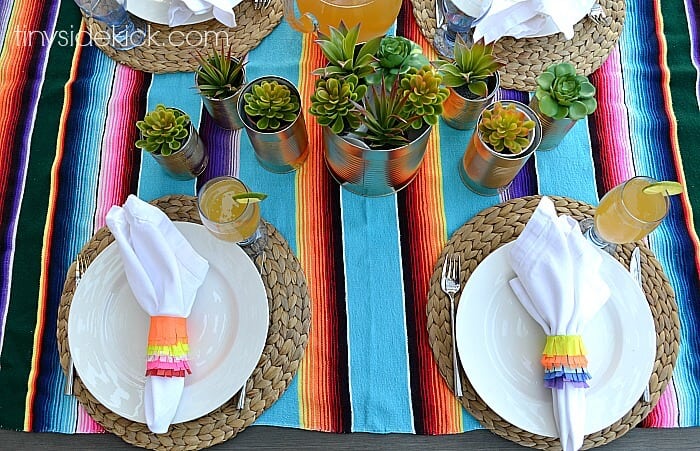 cinco de mayo table decor and place settings