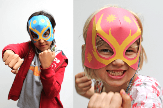 free paper masks worn by kids 