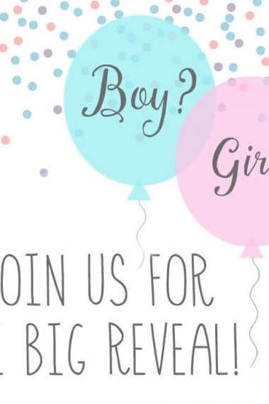 baby gender reveal party invitations