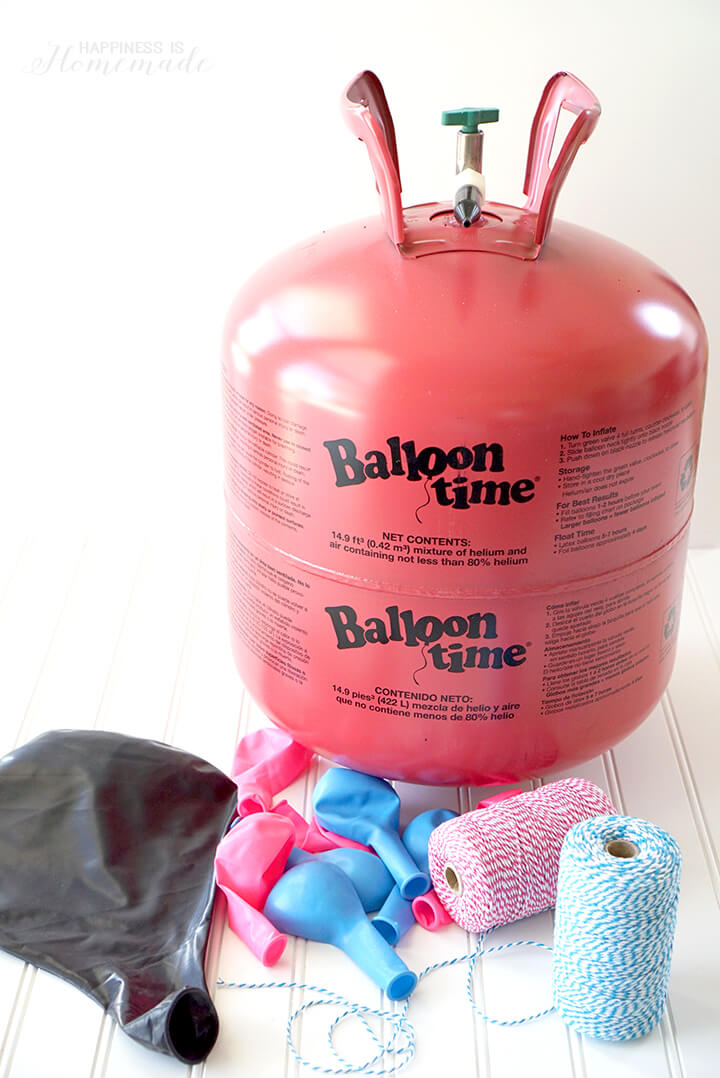 Balloon Time Helium Tank and Balloons for Gender Reveal