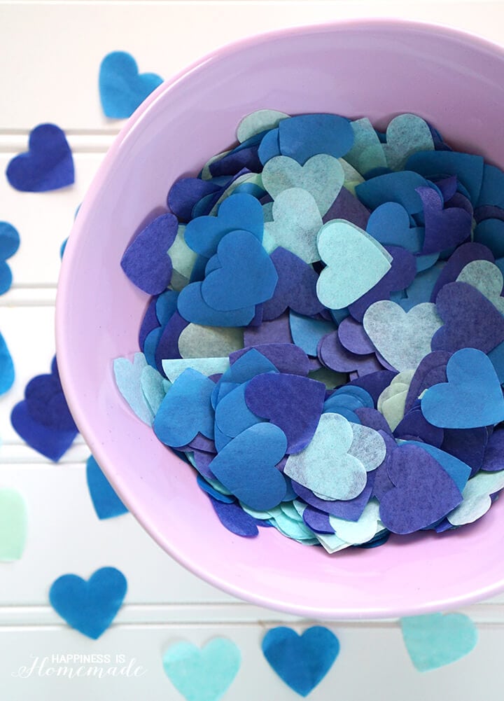 Blue Heart Confetti