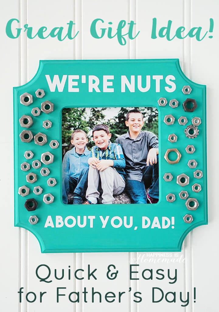 "We're Nuts About You" Father's Day Photo Frame Gift Idea