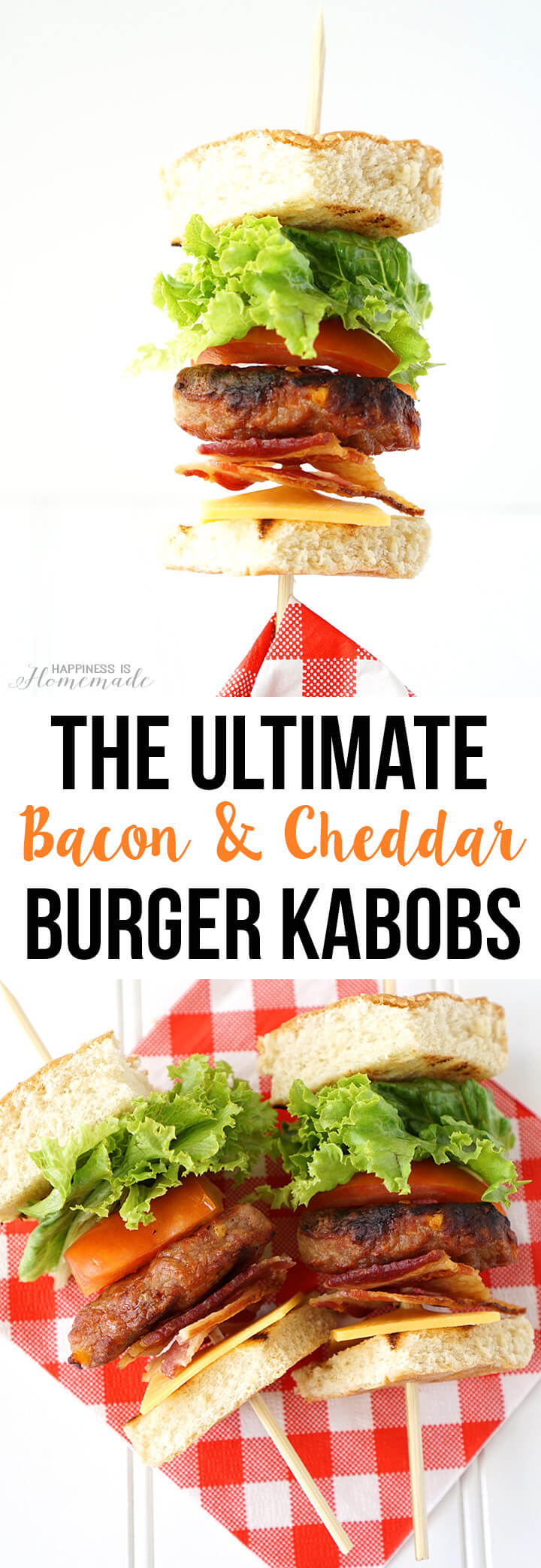 The Ultimate Bacon and Cheddar Burger Kabobs