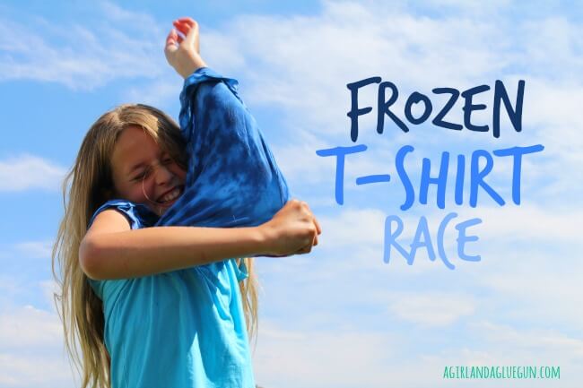 frozen t shirt race played by girl