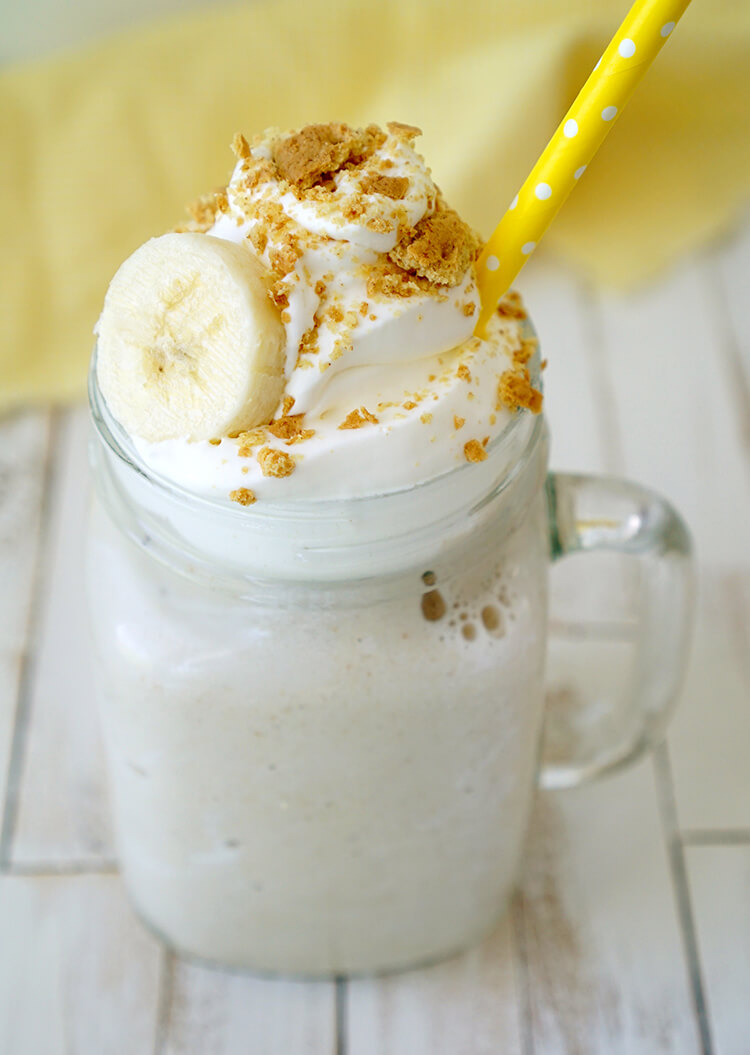 Healthy Banana Cream Pie Smoothie Happiness is Homemade