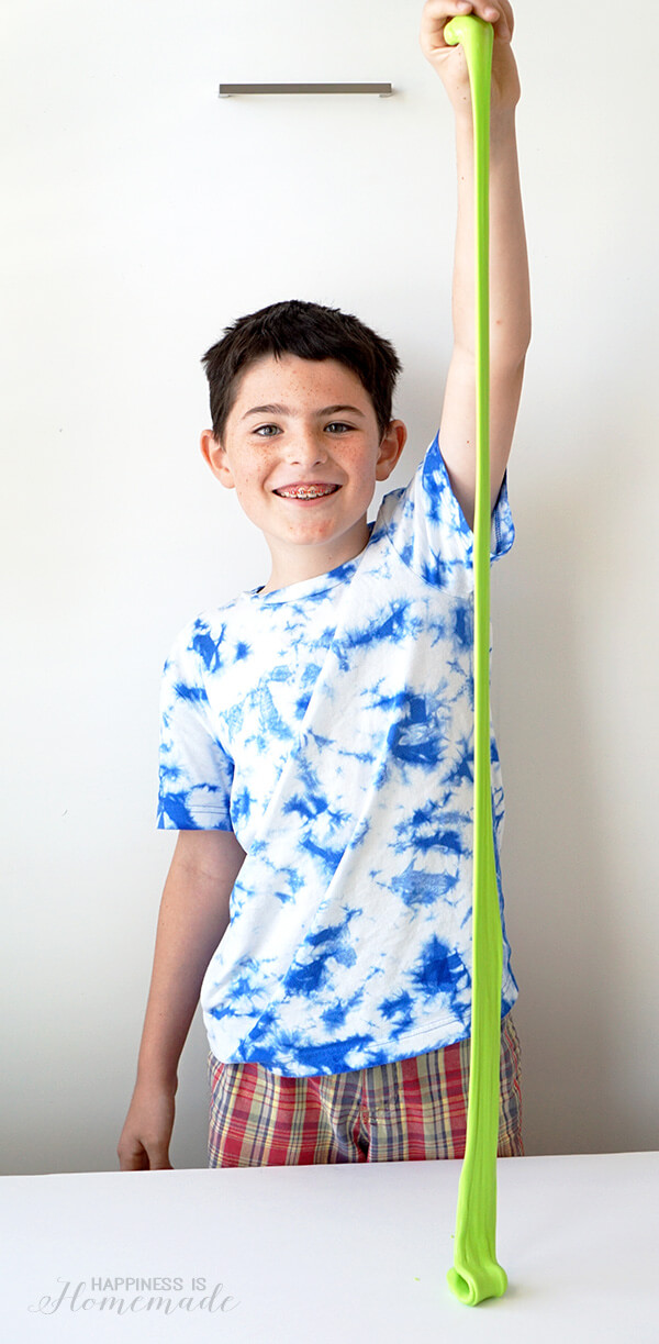 kid playing with slime activity