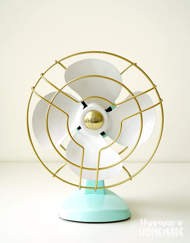 updated and freshly painted vintage kwik kool fan 