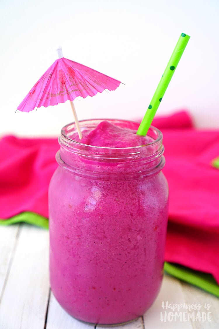 Watermelon Dragon Fruit Smoothie - Happiness is Homemade