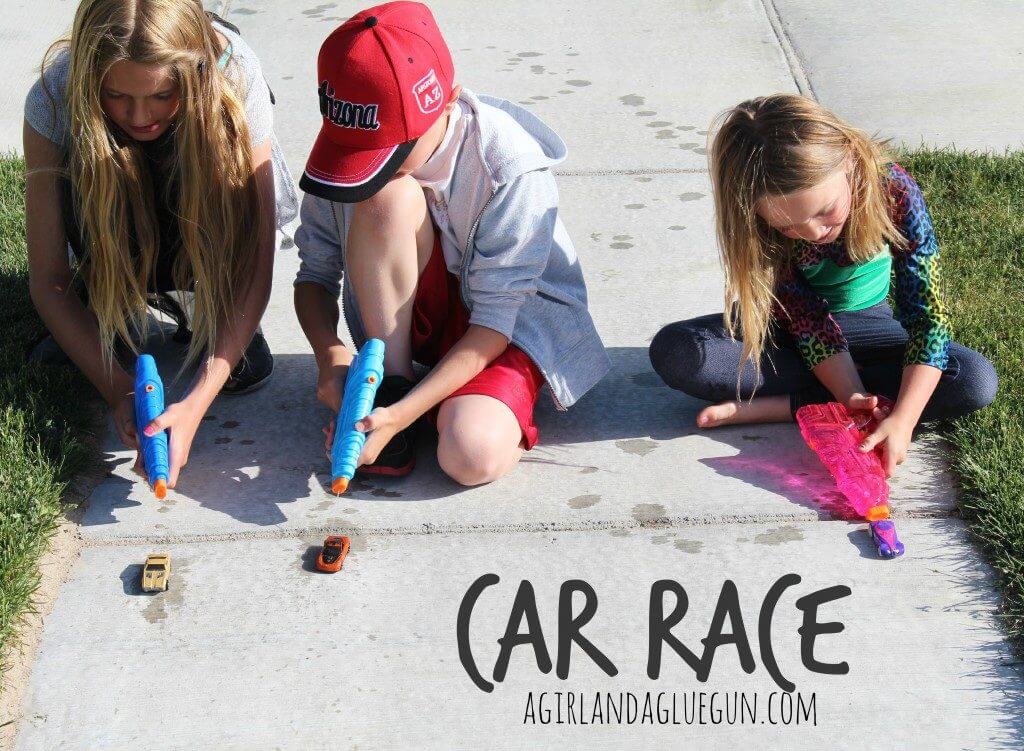 car race summer game being played by kids