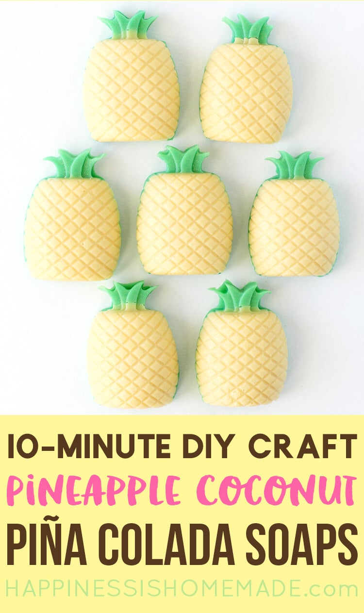 10 minute diy craft pineapple coconut soaps