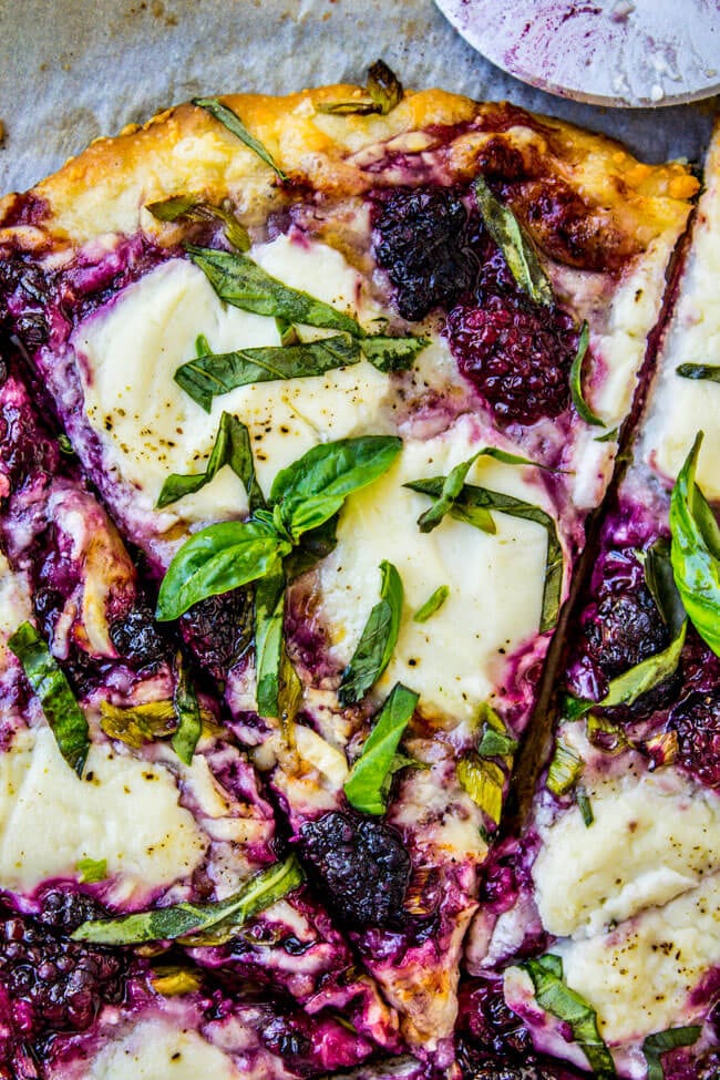 Blackberry Ricotta Basil Pizza