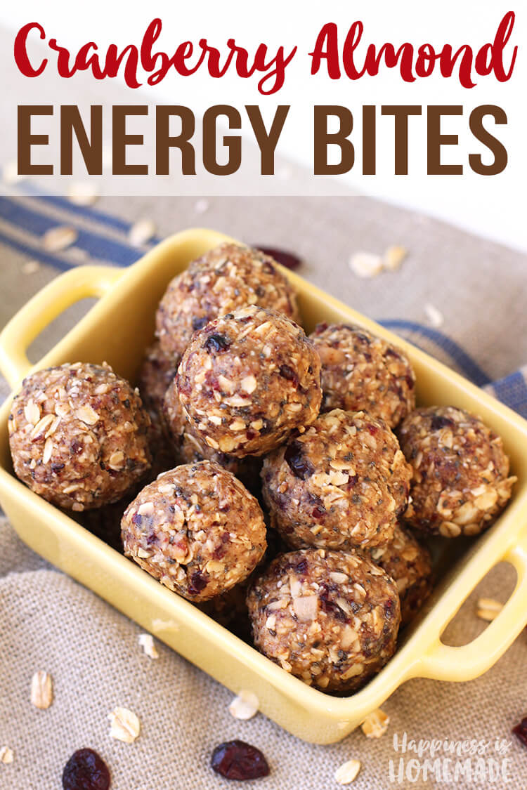 cranberry almond protein energy bites