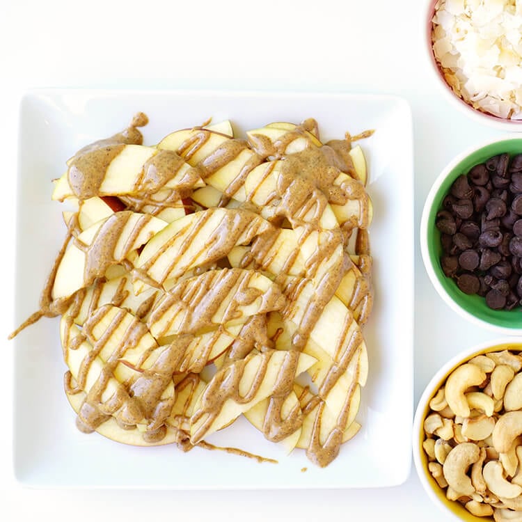 Drizzle Apple Nachos with Nut Butter