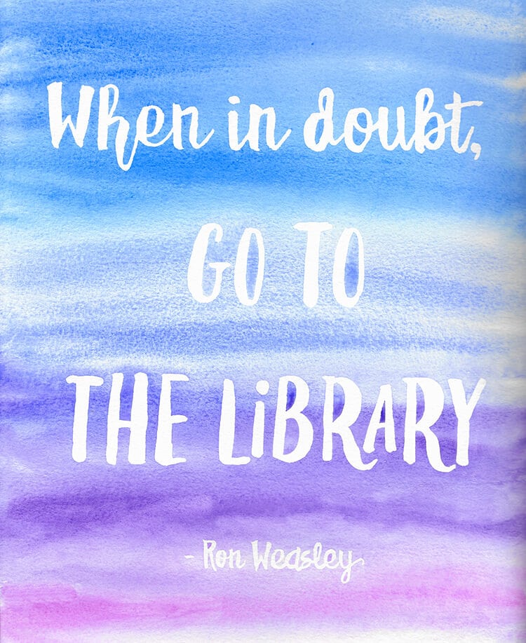 watercolor harry potter quote 