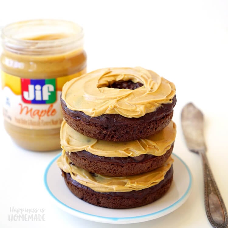 Maple Peanut Butter Chocolate Donuts