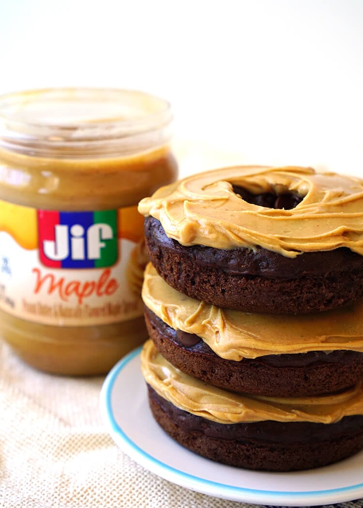 maple peanut butter chocolate donuts 