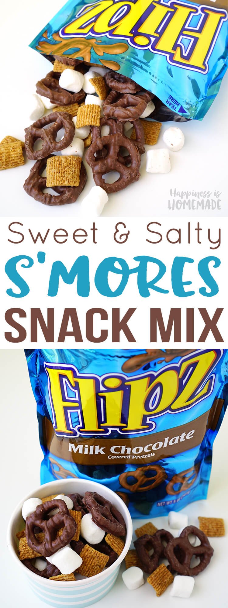 sweet and salty smores snack mix