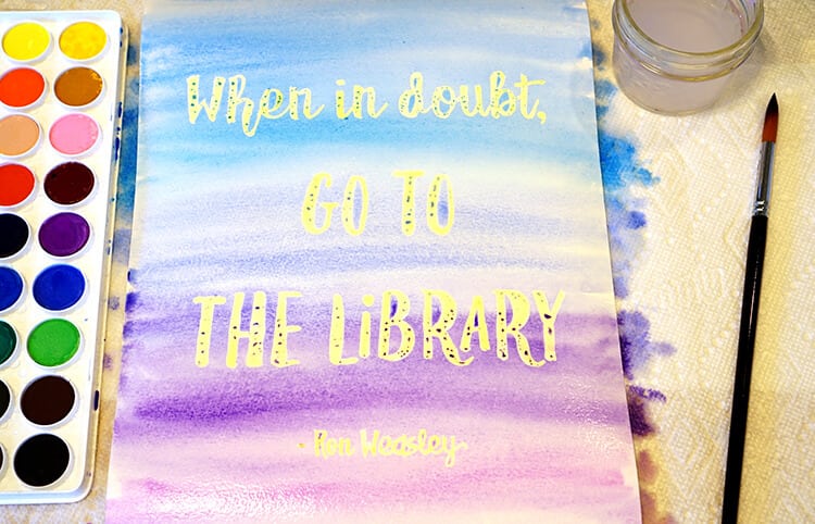 Watercolor Resist Harry Potter Quote