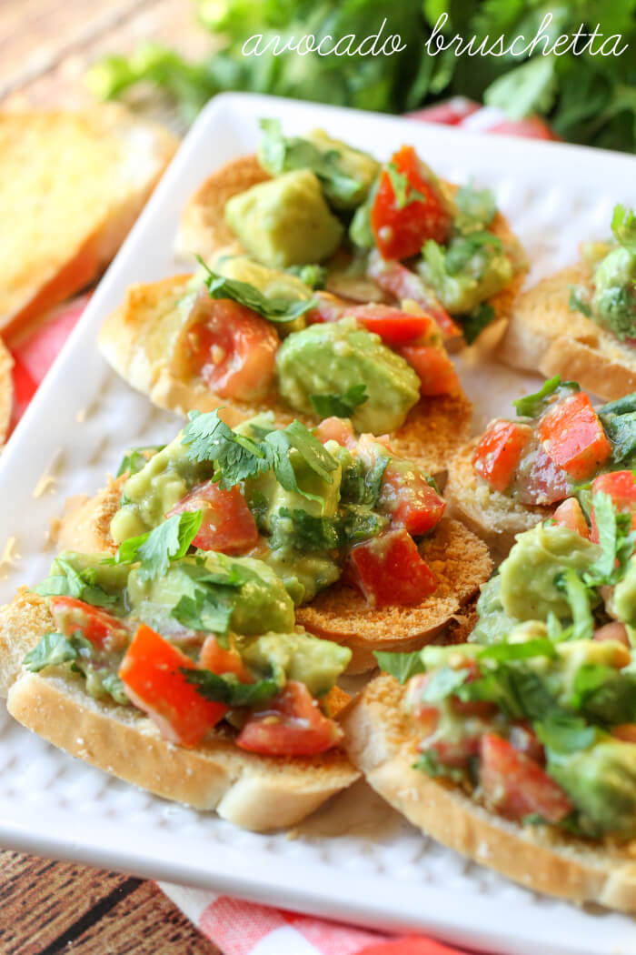 healthy and delicious avocado bruschetta