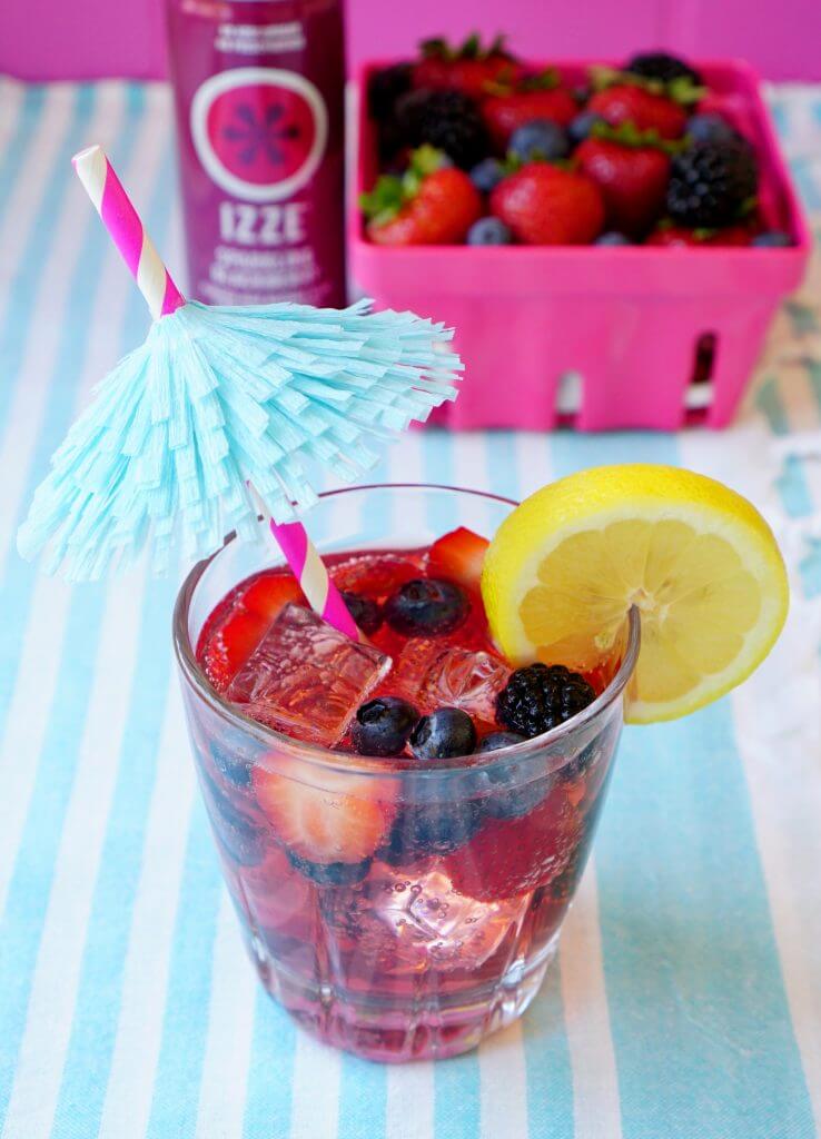 Berry Sparkler IZZE Cocktail