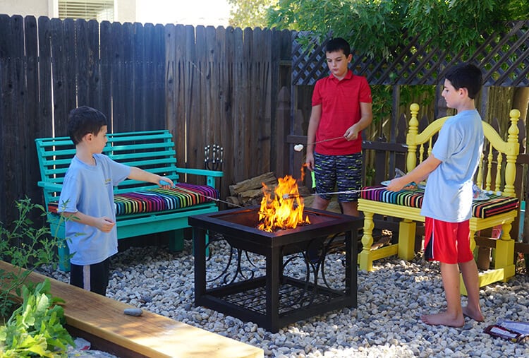 Outdoor Backyard Fire Pit Area for S'mores