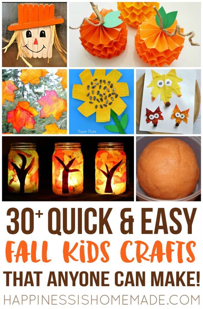 Easy Fall Kids Crafts That Anyone Can Make! - Happiness is ...