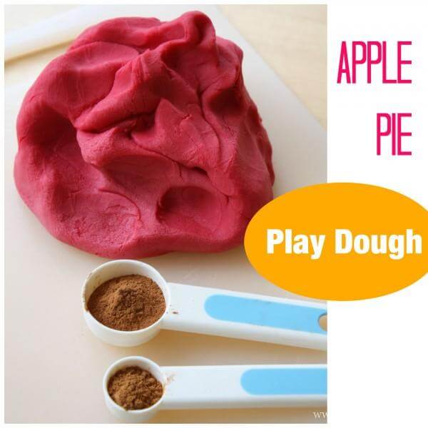 apple pie playdough recipe for kids 