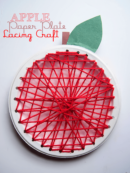 apple-lacing-craft for kids
