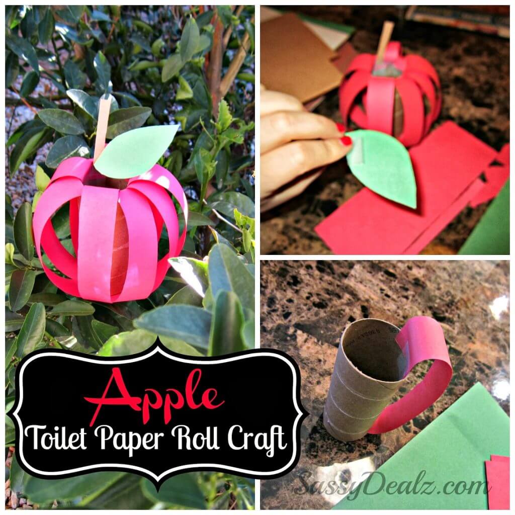 apple toilet paper roll craft for kids