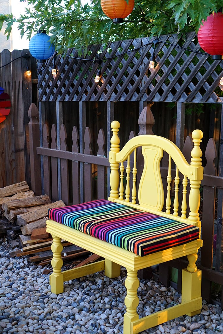 Colorful Backyard Entertaining Area