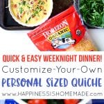 quick and easy weeknight dinner customize your own personal sized quiche