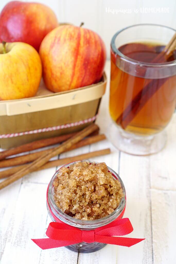 Spiced Apple Cider Sugar Scrub Happiness is Homemade