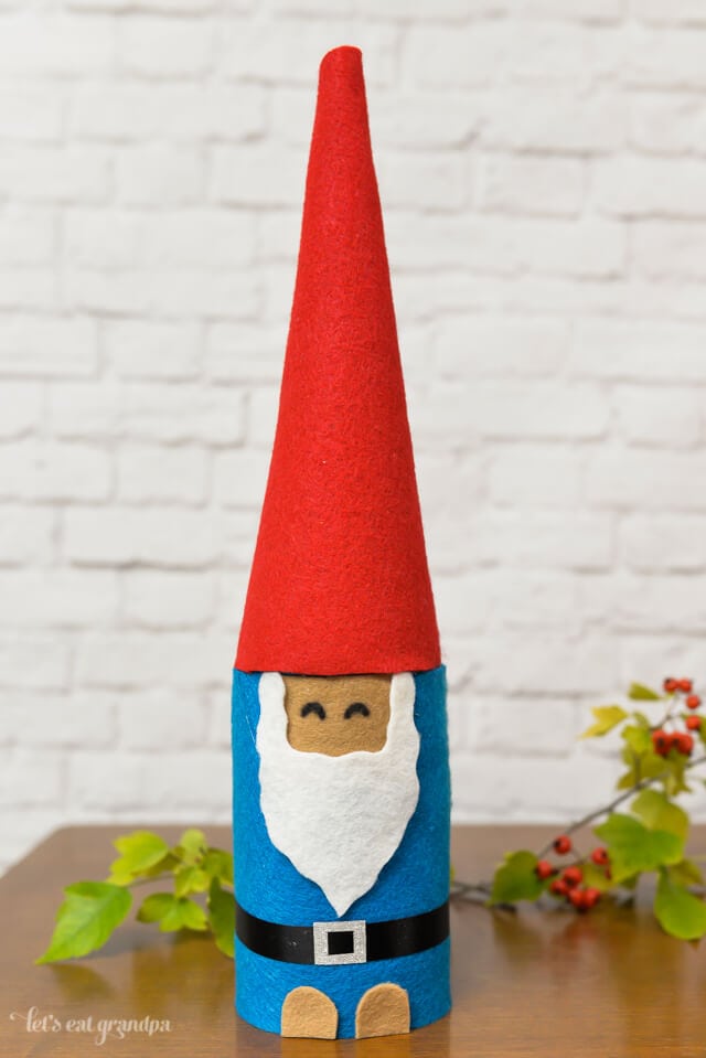 gnome made from toilet paper rolls