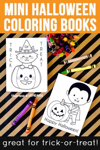printable mini halloween coloring books for trick or treat