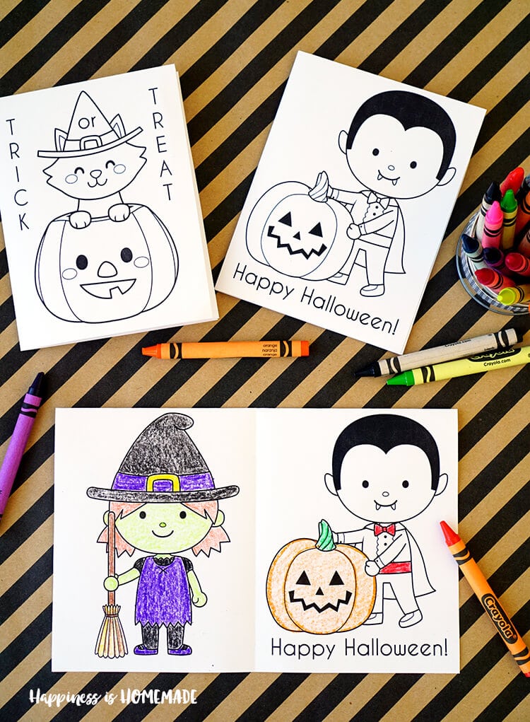 Printable Halloween Coloring Books - Happiness is Homemade